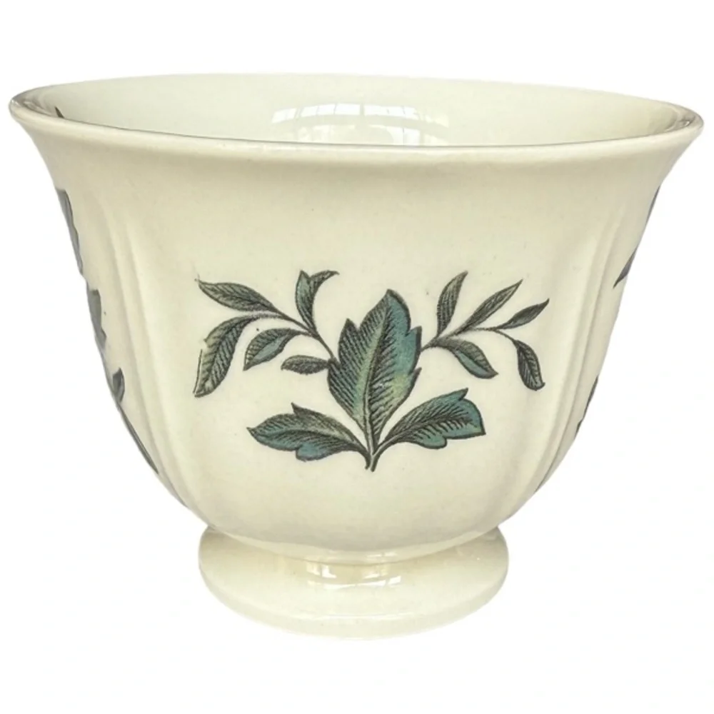 Wedgwood “Green Leaf” Teacup and Saucer Set Made in England